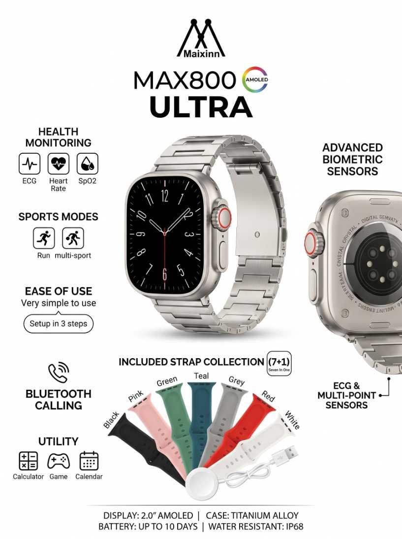 Ultra Watch + Pro 2 Black Buds - Premium Combo Deal - Image 2